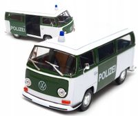 Auto metalowe Volkswagen Bus T2 skala 1:24 Welly Nex policja polizei