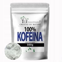 100% KOFEINA BEZWODNA 500g POBUDZA + MIARKA PROMOCJA !!