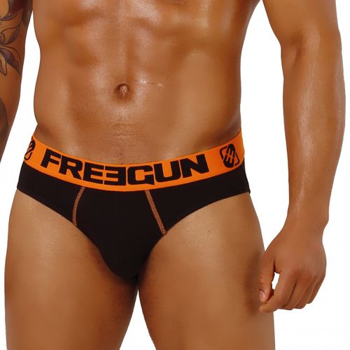 Slipy męskie FREEGUN Basic Black+Orange L na Arena.pl