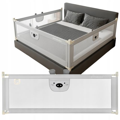 PRIMABOBO Barierka ochronna do łóżka MIŚ 180cm SKŁADANA, dla dzieci na Arena.pl