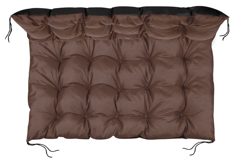 Poduszka ogrodowa 120/80 cm + 120/40 cm na ławkę palety wodoodporna brązowy zdjęcie 2
