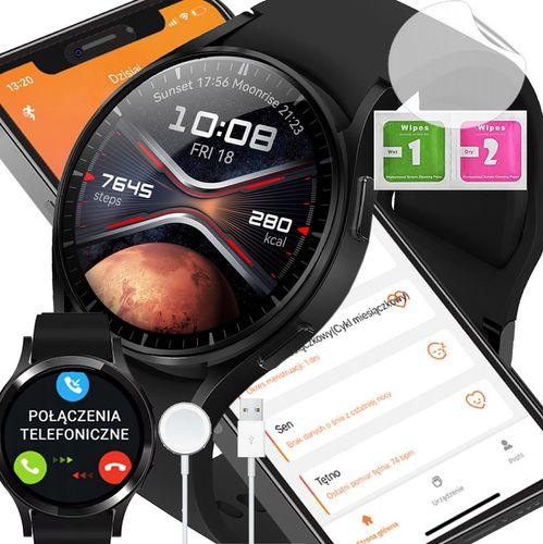 ZEGAREK MĘSKI SMARTWATCH MĘSKI POLSKIE MENU ROZMOWY BLUETOOTH CALL WATCH na Arena.pl