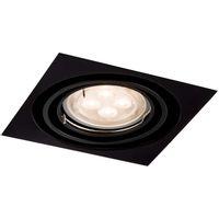 Sufitowe oczko podtynkowe OMURA H 3342 Shilo kwadratowa oprawa czarna