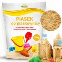 PIASEK DO PIASKOWNICY 20KG PIACH CZYSTY DLA DZIECI SUCHY DO OGRODU ZABAWY