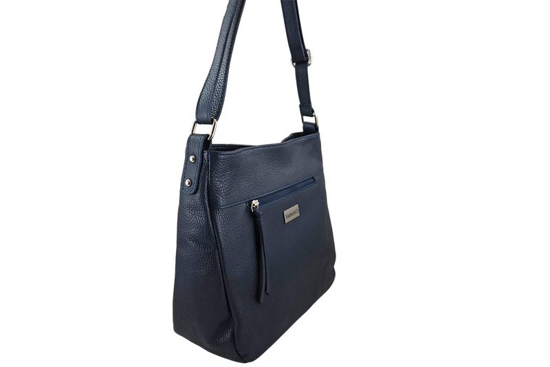Torebka codzienna skórzana damska - Granatowa zdjęcie 2