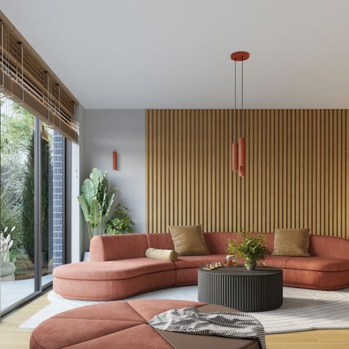 Plafon KARBON 3L ochra czerwona na Arena.pl