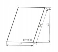 szyba drzwi góra ciągnika Ursus C-360 kabina Lubsko (rok produkcji 1983)