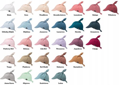 Chustka z daszkiem muślinowa Taupe na Arena.pl