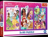 Puzzle 3X80El Księżniczki I Przyjaciele Trefl 34884 Tr