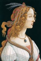 Plakat 61x91,5cm Portrait of a Lady, Botticelli Vintage do Salonu