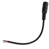 Gniazdo DC 5.5x2.1 proste z przewodem 11mm. głębokie do LED