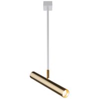 LAMPA sufitowa AKADI 0140 Amplex tuba OPRAWA metalowa okrągła biała złota