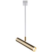 LAMPA sufitowa AKADI 0140 Amplex tuba OPRAWA metalowa okrągła biała złota