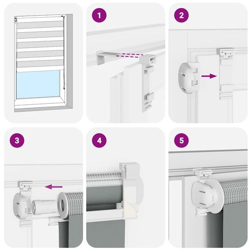 Roleta zebra, biała, szerokość tkaniny 155,9cm, poliester na Arena.pl