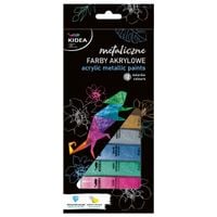farby akrylowe metaliczne 12 kolorów 12 ml kidea
