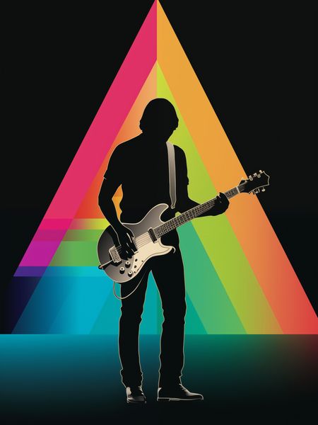 Plakat 75x100cm Pryzmat przez Gitarę zdjęcie 1