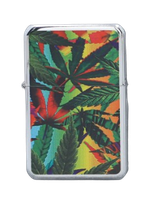 Zapalniczka Benzynowa z Nadrukiem Liścia Ganji Marihuany Cannabis