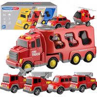 WOOPIE Laweta Drogowa Zestaw 5 Aut - Straz Pozarn