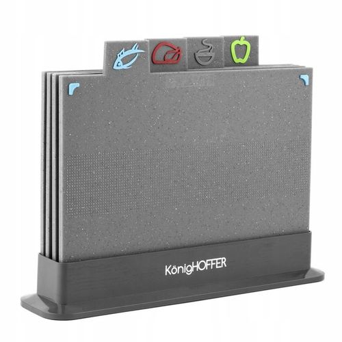 Zestaw 4 desek do krojenia i stojak Konighoffer na Arena.pl