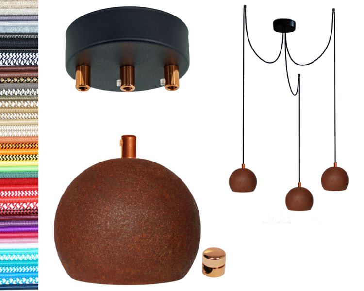 LAMPA kula biała z białym metalowym hamulcem pająk 3 wisząca zdjęcie 13