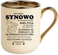 Kubek PREMIUM ze śmiesznym tekstem Synowa wyjątkowy prezent dla SYNOWEJ