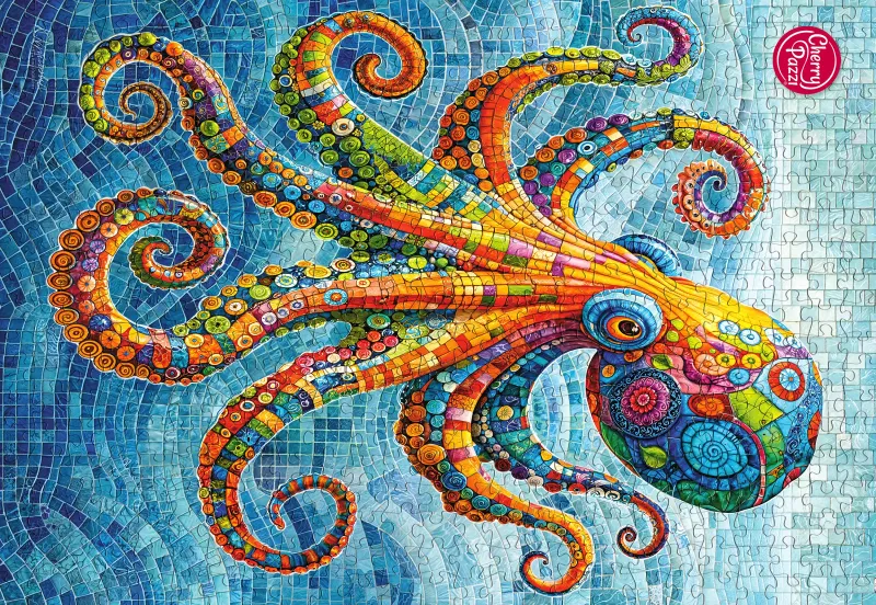 Puzzle 500 elementów. Plusk, plusk, ośmiornica 20234 zdjęcie 3