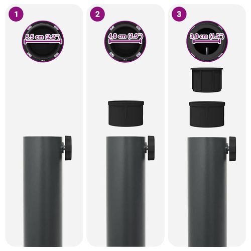 Podstawa do parasola na zewnątrz ciemno szary 45 x 45 x 31 cm na Arena.pl