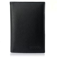 Skórzane etui z systemem RFID - czarne