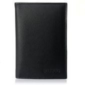 Skórzane etui z systemem RFID - czarne
