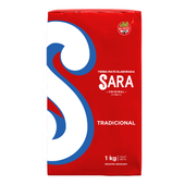 Yerba Mate SARA Roja Tradicional Elaborada Con Palo 1kg