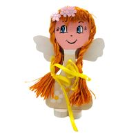 Aniołek Drewniany Ręcznie Malowany 20 cm – Dekoracja,