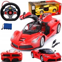 SAMOCHÓD ZDALNIE STEROWANY AUTO WYŚCIGOWE SPORTOWE RC PILOT KIEROWNICA