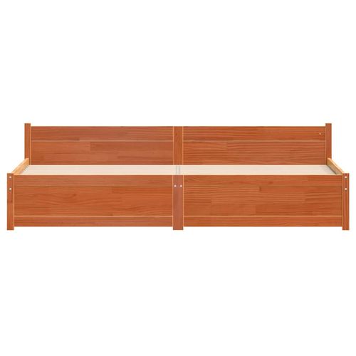 Ramka łóżka Woskowy brąz 180 x 200 cm Lite drewno sosnowe na Arena.pl