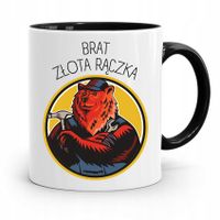 Kubek Czarny Prezent Dla Brata Złota Rączka Z Nadrukiem Ze Zdjęciem