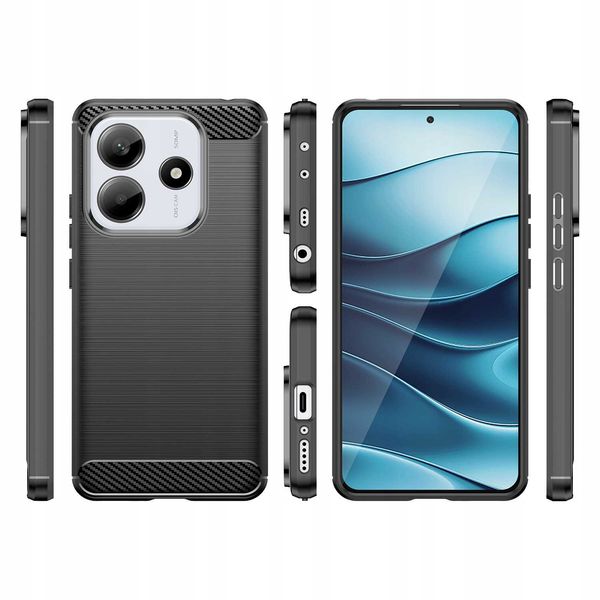 Spacecase Carbon Redmi Note 14 4G Black zdjęcie 6