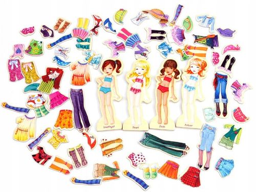 MAGNETYCZNA gra MODNISIE ubieranka PUZZLE montessori na Arena.pl