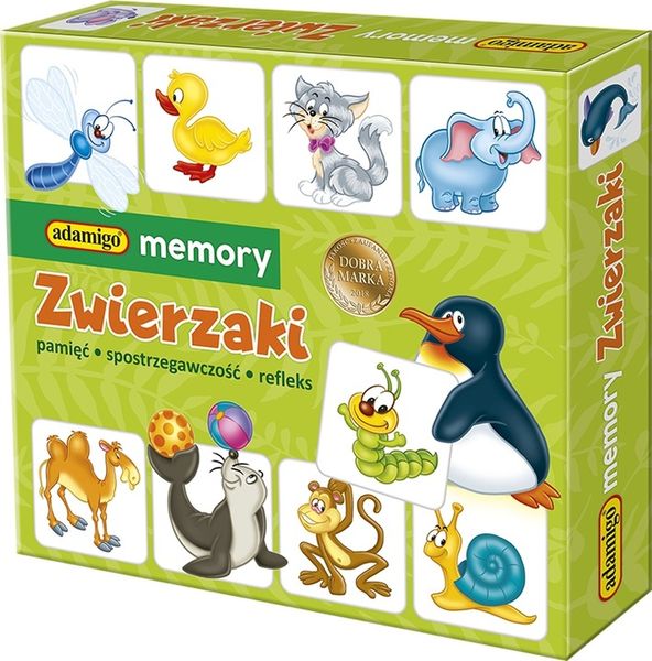 GRA MEMORY MEMO ZWIERZAKI gra pamięciowa ze zwierzątkami dla dzieci +3 lata zdjęcie 1