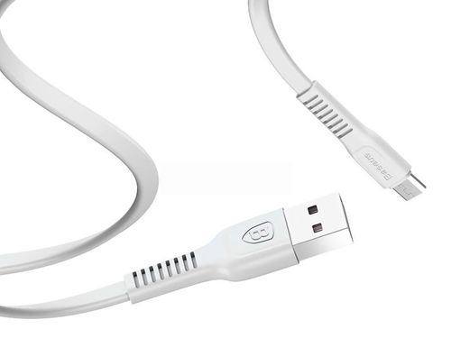 Kabel Baseus micro USB Tough Series 1M 2A płaski biały na Arena.pl