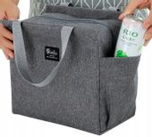 Torba termiczna izolacyjn piknik obiad Lunch plażę  T35_1_Szary