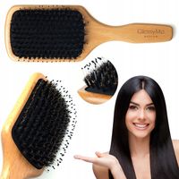 Naturalna DUŻA BUKOWA SZCZOTKA DO WŁOSÓW Włosie Dzika ROZCZESYWACZ Masująca