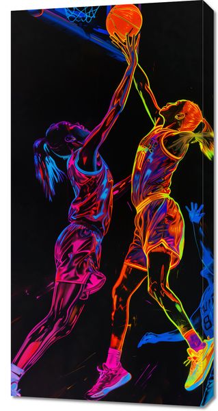 Obraz 50x100cm Mecz W Kosza zdjęcie 1