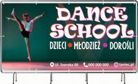 BANER REKLAMOWY 200x100cm projekt w cenie różne wzory SZKOŁA TAŃCA