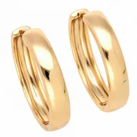 KOLCZYKI ZŁOTE STAL CHIRURGICZNA GŁADKIE 18K