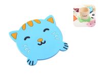 Silikonowa podkładka pod kubek dla dzieci kot