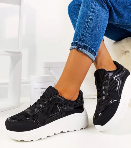 Czarne sneakersy damskie Basemat 41 na Arena.pl