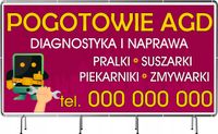 BANER REKLAMOWY 130x80cm różne wzory POGOTOWIE AGD duży wybór wzorów