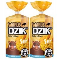 WK DZIK Wafle kukurydziane serowe niskotłuszczowe 120g x 2 sztuk