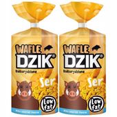 WK DZIK Wafle kukurydziane serowe niskotłuszczowe 120g x 2 sztuk