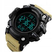 CZARNY WOJSKOWY ZEGAREK MĘSKI SKMEI S-SHOCK LED