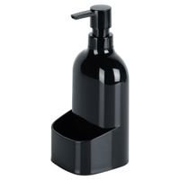 Dozownik płynu do naczyń z pojemnikiem na gąbkę czarny 500 ml